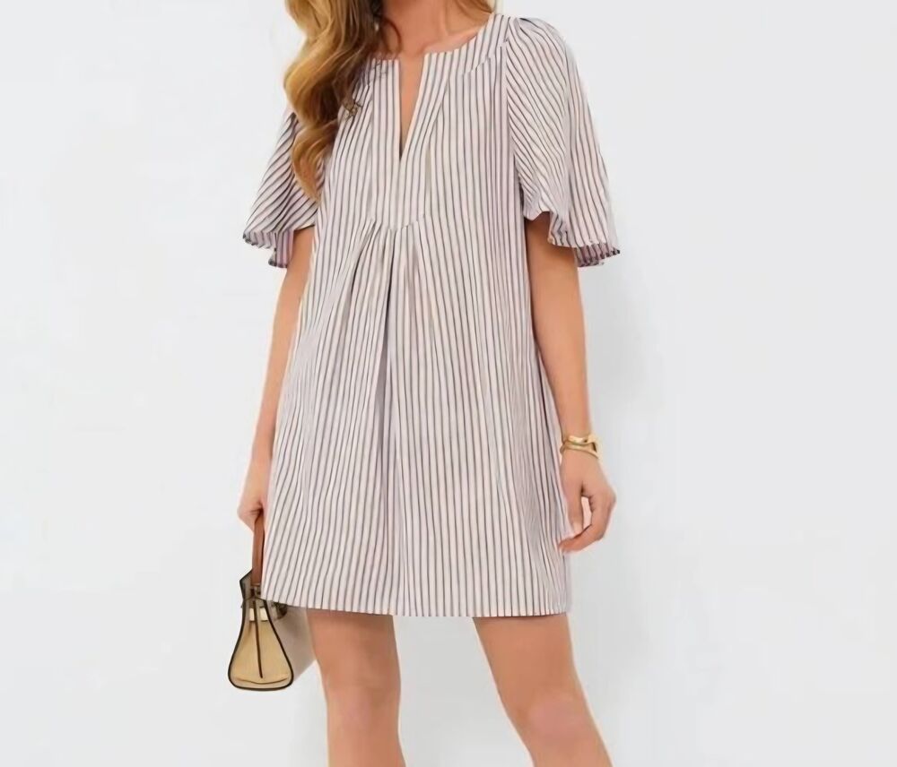 Tuckernuck White and Navy Stripe Mini Dress